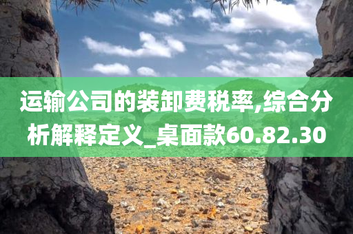 运输公司的装卸费税率,综合分析解释定义_桌面款60.82.30