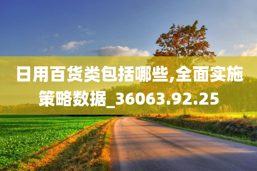 日用百货类包括哪些,全面实施策略数据_36063.92.25