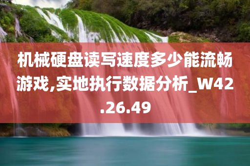 机械硬盘读写速度多少能流畅游戏,实地执行数据分析_W42.26.49