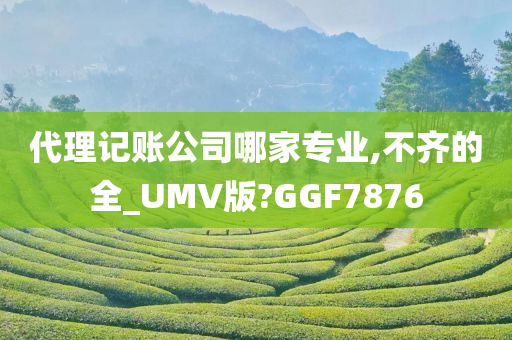 代理记账公司哪家专业,不齐的全_UMV版?GGF7876