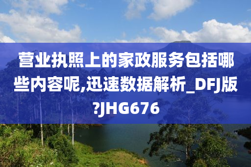 营业执照上的家政服务包括哪些内容呢,迅速数据解析_DFJ版?JHG676