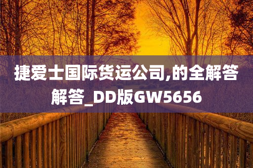 捷爱士国际货运公司,的全解答解答_DD版GW5656