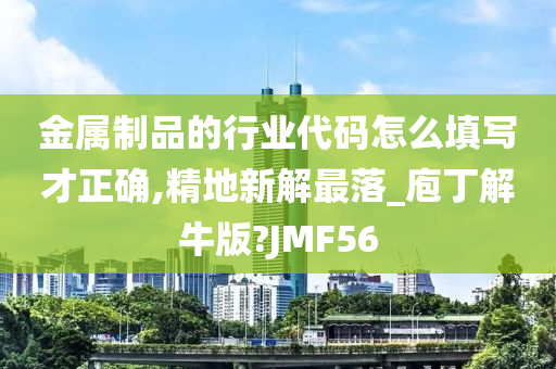 金属制品的行业代码怎么填写才正确,精地新解最落_庖丁解牛版?JMF56