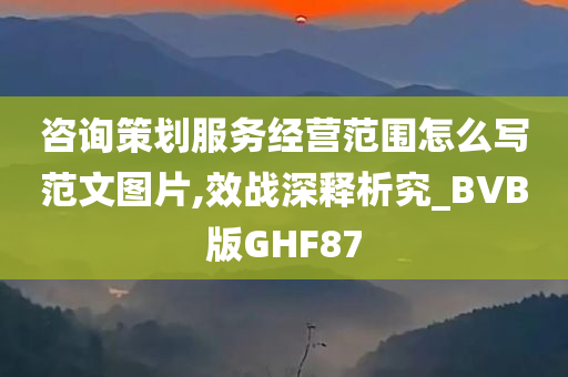 咨询策划服务经营范围怎么写范文图片,效战深释析究_BVB版GHF87