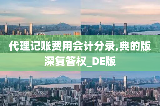 代理记账费用会计分录,典的版深复答权_DE版