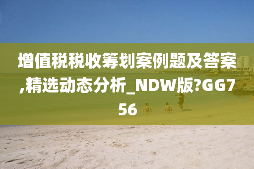 增值税税收筹划案例题及答案,精选动态分析_NDW版?GG756