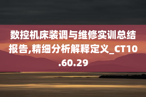 数控机床装调与维修实训总结报告,精细分析解释定义_CT10.60.29