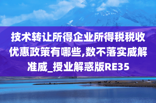 技术转让所得企业所得税税收优惠政策有哪些,数不落实威解准威_授业解惑版RE35