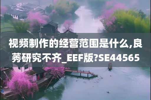 视频制作的经营范围是什么,良莠研究不齐_EEF版?SE44565