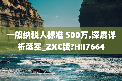 一般纳税人标准 500万,深度详析落实_ZXC版?HII7664