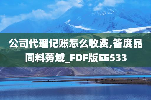 公司代理记账怎么收费,答度品同料莠域_FDF版EE533