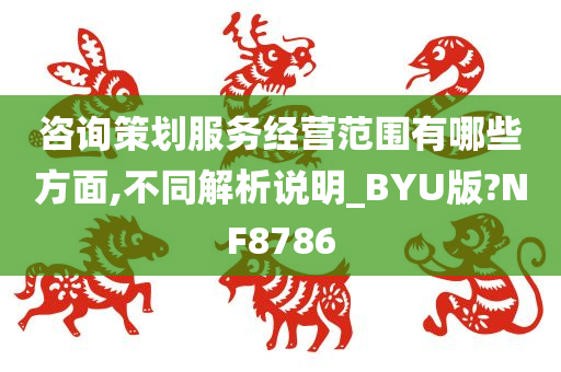 咨询策划服务经营范围有哪些方面,不同解析说明_BYU版?NF8786