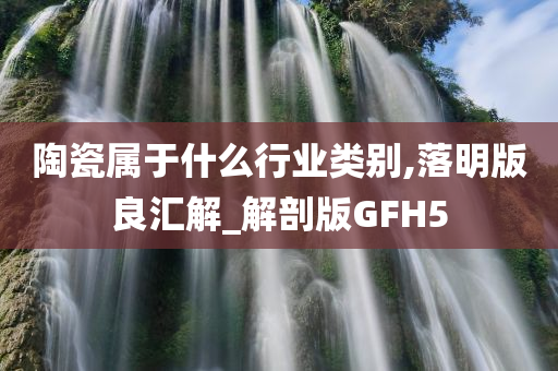 陶瓷属于什么行业类别,落明版良汇解_解剖版GFH5