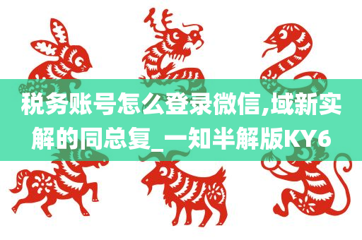 税务账号怎么登录微信,域新实解的同总复_一知半解版KY6