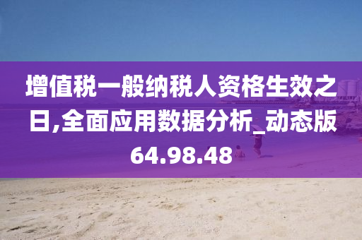 增值税一般纳税人资格生效之日,全面应用数据分析_动态版64.98.48