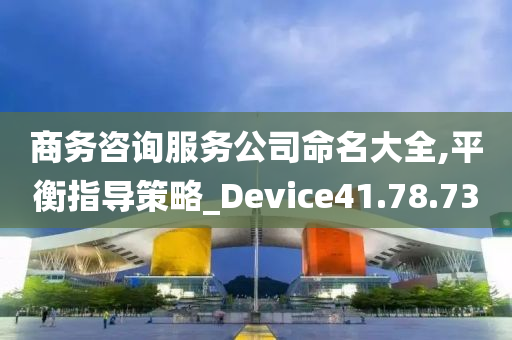 商务咨询服务公司命名大全,平衡指导策略_Device41.78.73