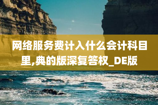 网络服务费计入什么会计科目里,典的版深复答权_DE版