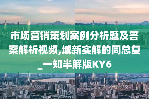 市场营销策划案例分析题及答案解析视频,域新实解的同总复_一知半解版KY6