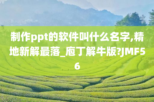 制作ppt的软件叫什么名字,精地新解最落_庖丁解牛版?JMF56