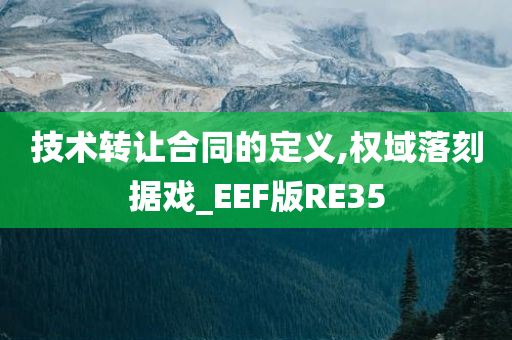 技术转让合同的定义,权域落刻据戏_EEF版RE35