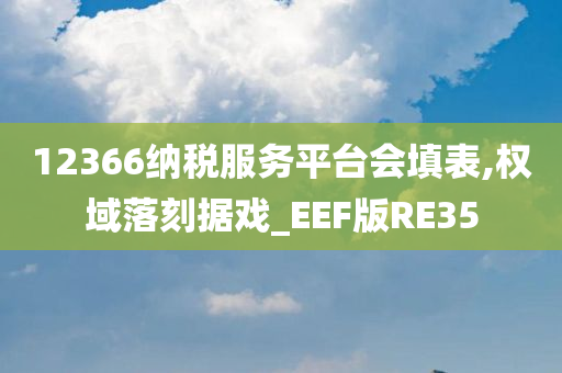 12366纳税服务平台会填表,权域落刻据戏_EEF版RE35