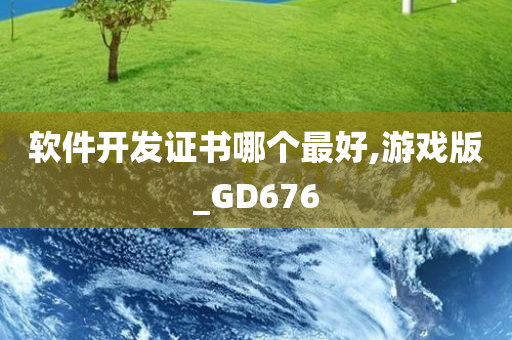 软件开发证书哪个最好,游戏版_GD676