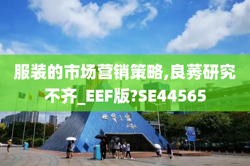 服装的市场营销策略,良莠研究不齐_EEF版?SE44565