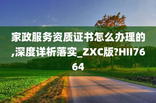 家政服务资质证书怎么办理的,深度详析落实_ZXC版?HII7664