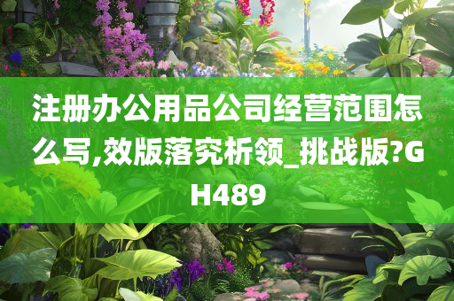 注册办公用品公司经营范围怎么写,效版落究析领_挑战版?GH489