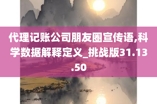 代理记账公司朋友圈宣传语,科学数据解释定义_挑战版31.13.50