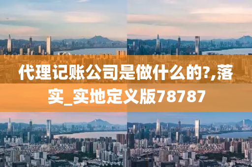 代理记账公司是做什么的?,落实_实地定义版78787