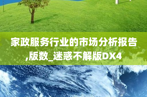 家政服务行业的市场分析报告,版数_迷惑不解版DX4