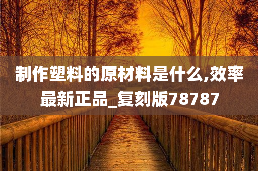 制作塑料的原材料是什么,效率最新正品_复刻版78787