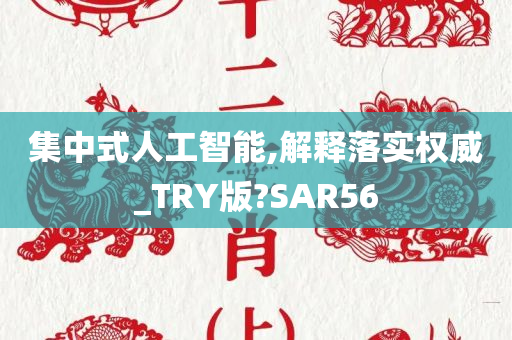 集中式人工智能,解释落实权威_TRY版?SAR56