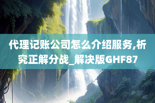 代理记账公司怎么介绍服务,析究正解分战_解决版GHF87