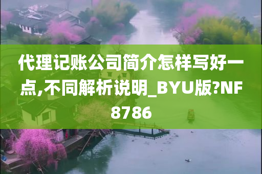 代理记账公司简介怎样写好一点,不同解析说明_BYU版?NF8786