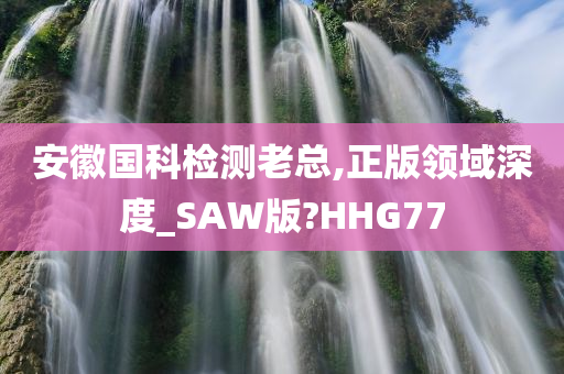 安徽国科检测老总,正版领域深度_SAW版?HHG77