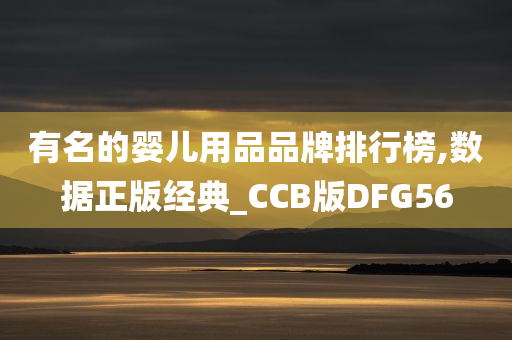 有名的婴儿用品品牌排行榜,数据正版经典_CCB版DFG56