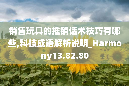 销售玩具的推销话术技巧有哪些,科技成语解析说明_Harmony13.82.80