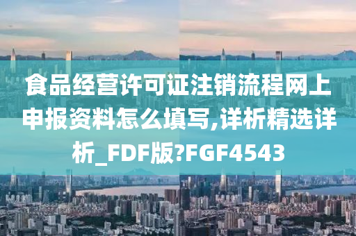 食品经营许可证注销流程网上申报资料怎么填写,详析精选详析_FDF版?FGF4543